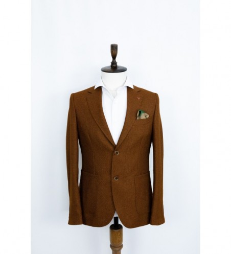 SACOU BARBATI SLIM MARO DIN LANA UNI