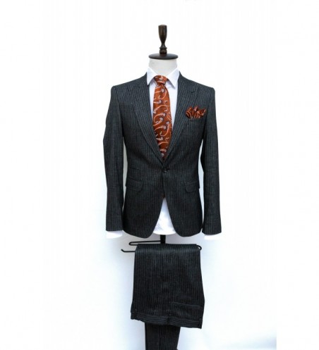 COSTUM BARBATI SLIM NEGRU CU DUNGI