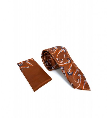 CRAVATA POLIESTER TESUTA  ORANJ PRINT FLORAL
